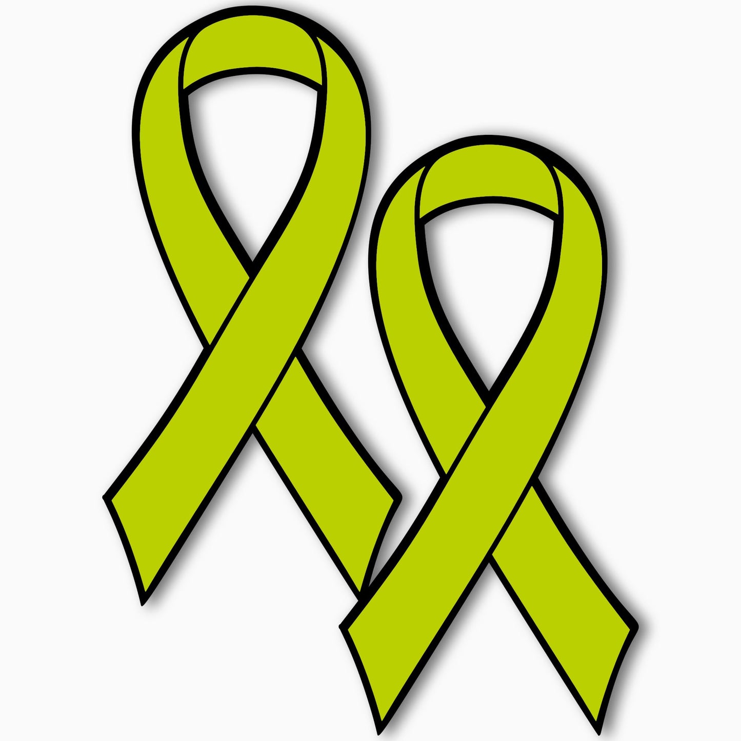 Magnet Me Up Non Hodgkins Lymphoma Cancer Awareness Lime Ribbon Car Magnet Decal, 2 Pack, 3.5"x7" for Cars, Trucks & SUVs, Inspirational Support Gift, UV Printed, Weatherproof, Made in USA