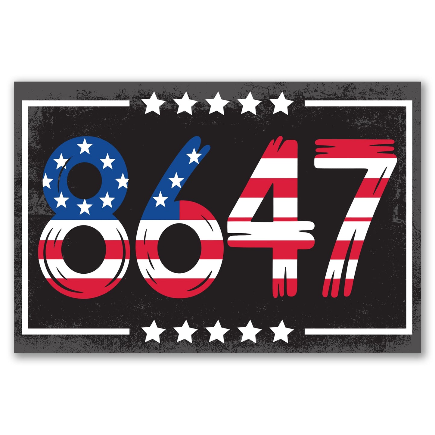 Magnet Me Up 8647 Car Magnet Anti Trump Sign, Political Magnet for Cars, 4"x6" Rectangle - Patriotic American Flag Magnetic Vinyl, Weatherproof UV Printed, Protest Magnet, Made in USA