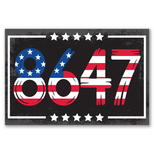 Magnet Me Up 8647 Car Magnet Anti Trump Sign, Political Magnet for Cars, 4"x6" Rectangle - Patriotic American Flag Magnetic Vinyl, Weatherproof UV Printed, Protest Magnet, Made in USA