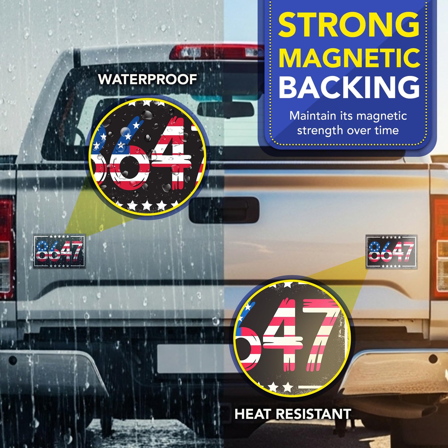 Magnet Me Up 8647 Car Magnet Anti Trump Sign, Political Magnet for Cars, 4"x6" Rectangle - Patriotic American Flag Magnetic Vinyl, Weatherproof UV Printed, Protest Magnet, Made in USA