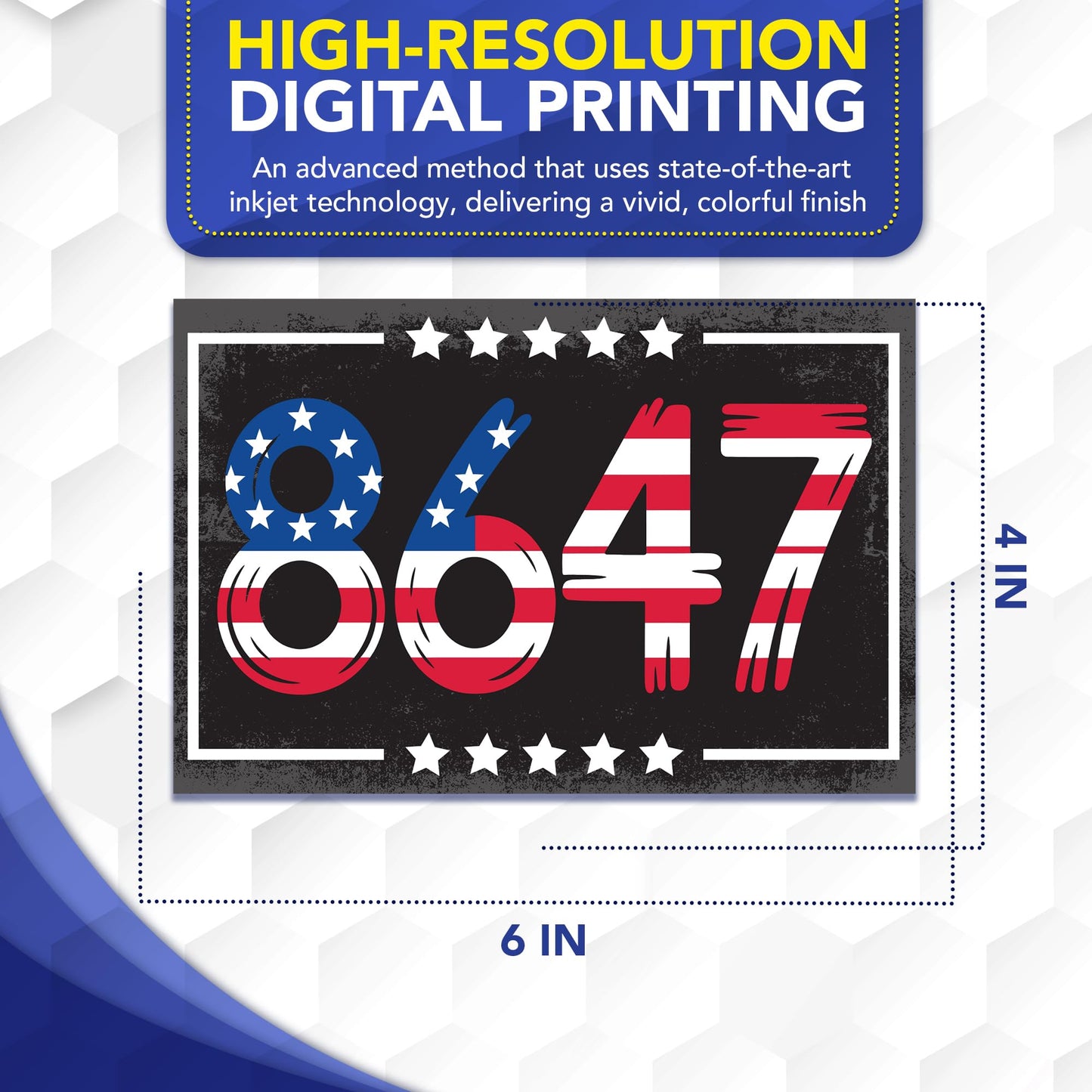 Magnet Me Up 8647 Car Magnet Anti Trump Sign, Political Magnet for Cars, 4"x6" Rectangle - Patriotic American Flag Magnetic Vinyl, Weatherproof UV Printed, Protest Magnet, Made in USA