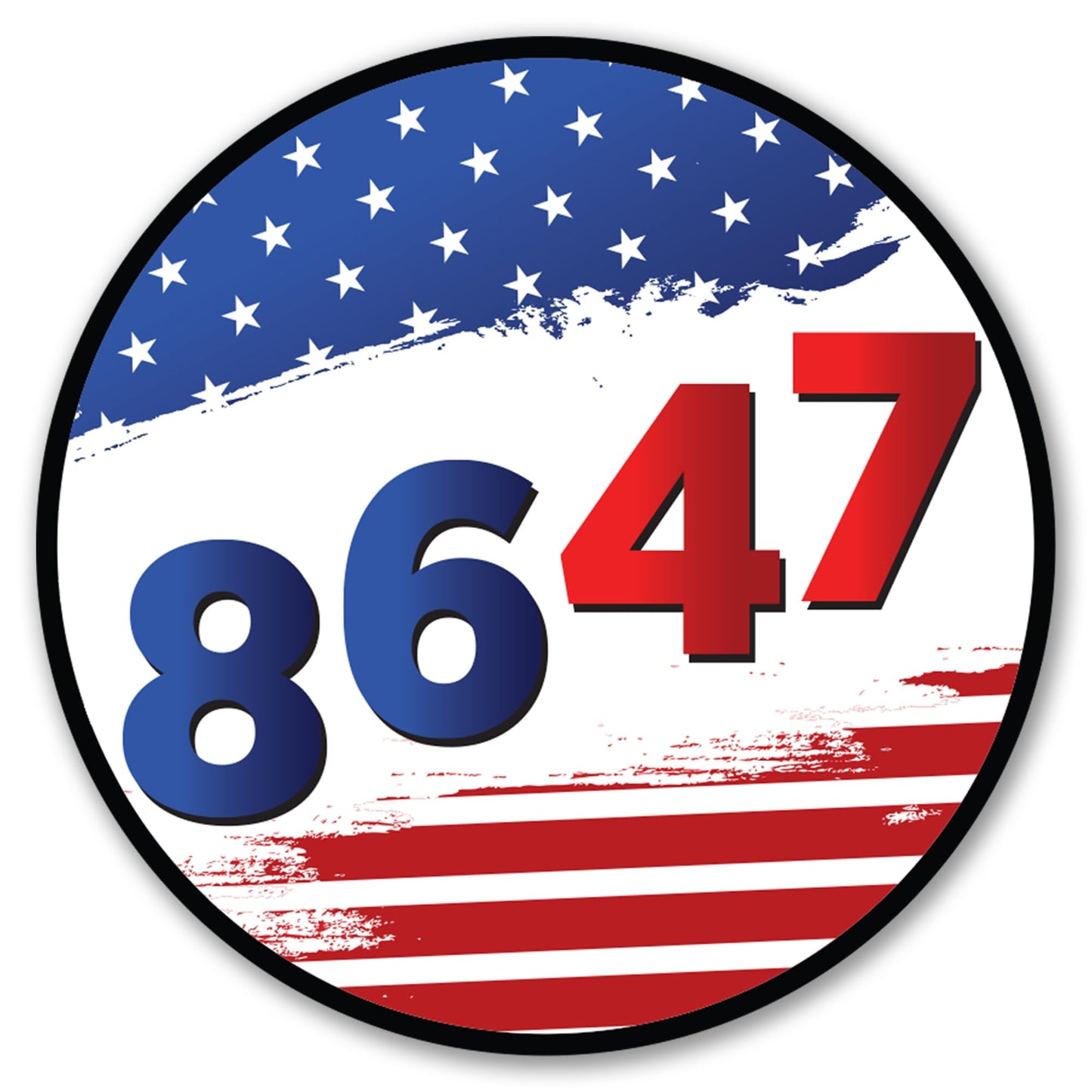Magnet Me Up 8647 Car Magnet Anti-Trump Political Magnet for Cars, Truck, SUV- 5" Round Magnetic Vinyl, American Flag Background, Protest Magnet, UV Printed, Weatherproof, Crafted in USA