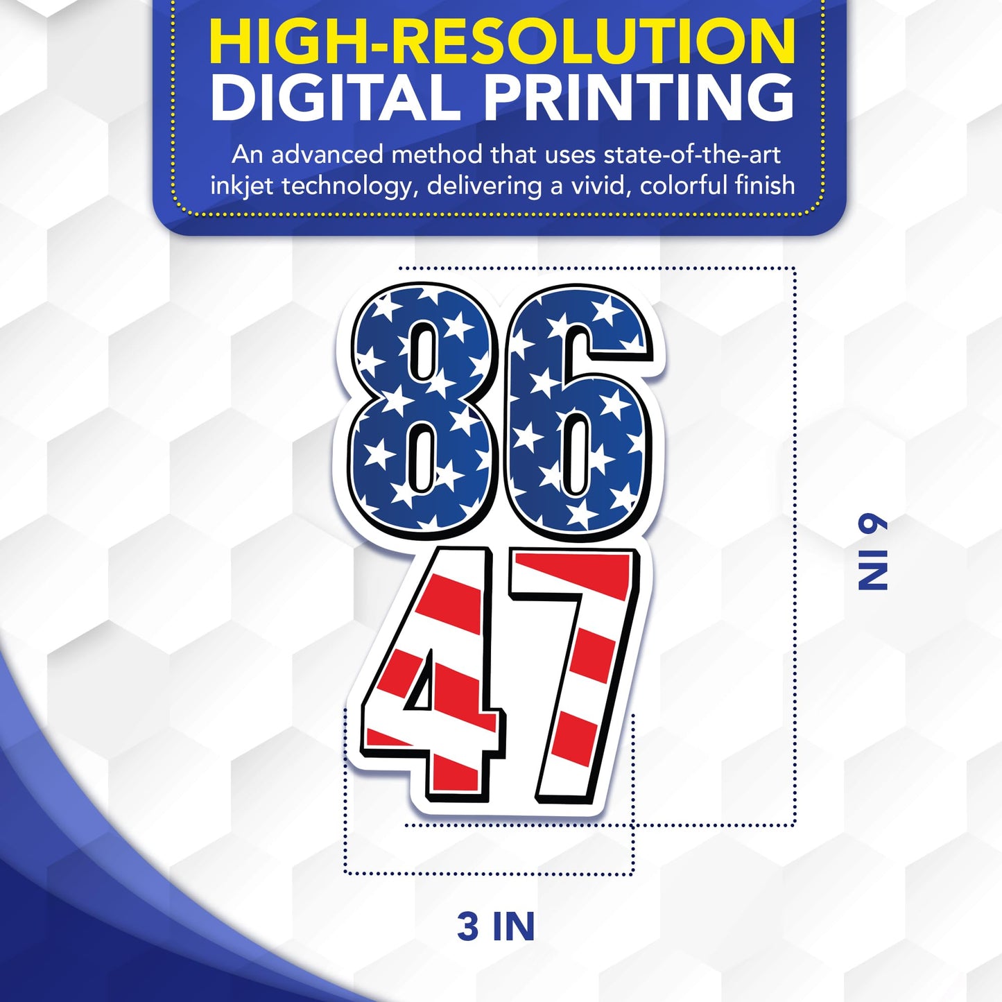 Magnet Me Up 8647 Anti-Trump Sign 3"x6" Car Magnet, Patriotic Stars and Stripes Political Magnetic Decal for Cars, Waterproof UV Printed Vinyl Election Accessory, Made in USA