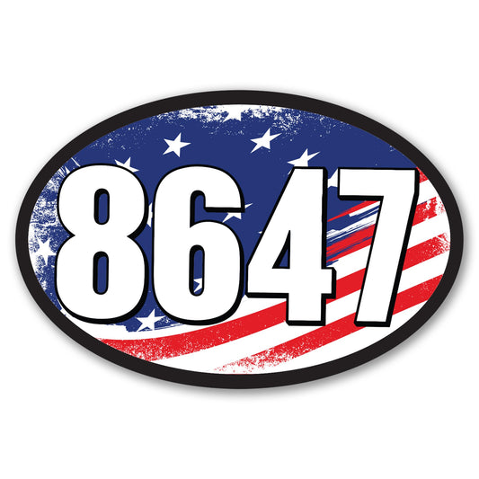 Magnet Me Up 8647 Car Magnet Anti-Trump Political Magnet for Cars, Truck, SUV- 4"x6" Oval Magnetic Vinyl, American Flag Background, Protest Magnet, UV Printed, Weatherproof, Crafted in USA