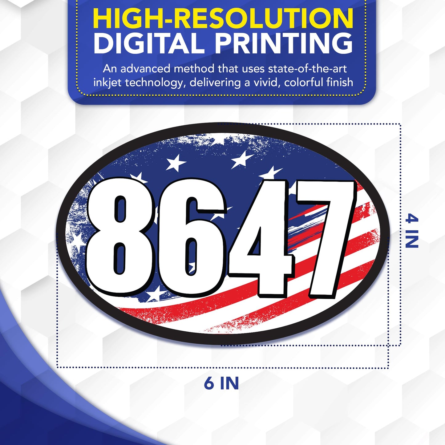 Magnet Me Up 8647 Car Magnet Anti-Trump Political Magnet for Cars, Truck, SUV- 4"x6" Oval Magnetic Vinyl, American Flag Background, Protest Magnet, UV Printed, Weatherproof, Crafted in USA
