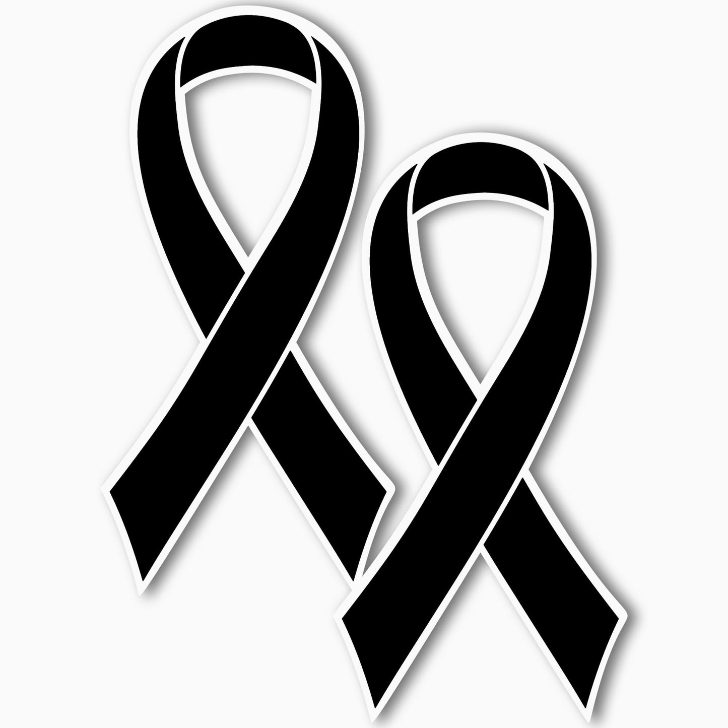 Magnet Me Up Support Melanoma Cancer Awareness Black Ribbon Magnet Decal, 3.5"x7" - 2 Pack, Automotive Magnet for Car Truck SUV, Any Magnetic Surface, Showing Support or Fundraising, Crafted in USA
