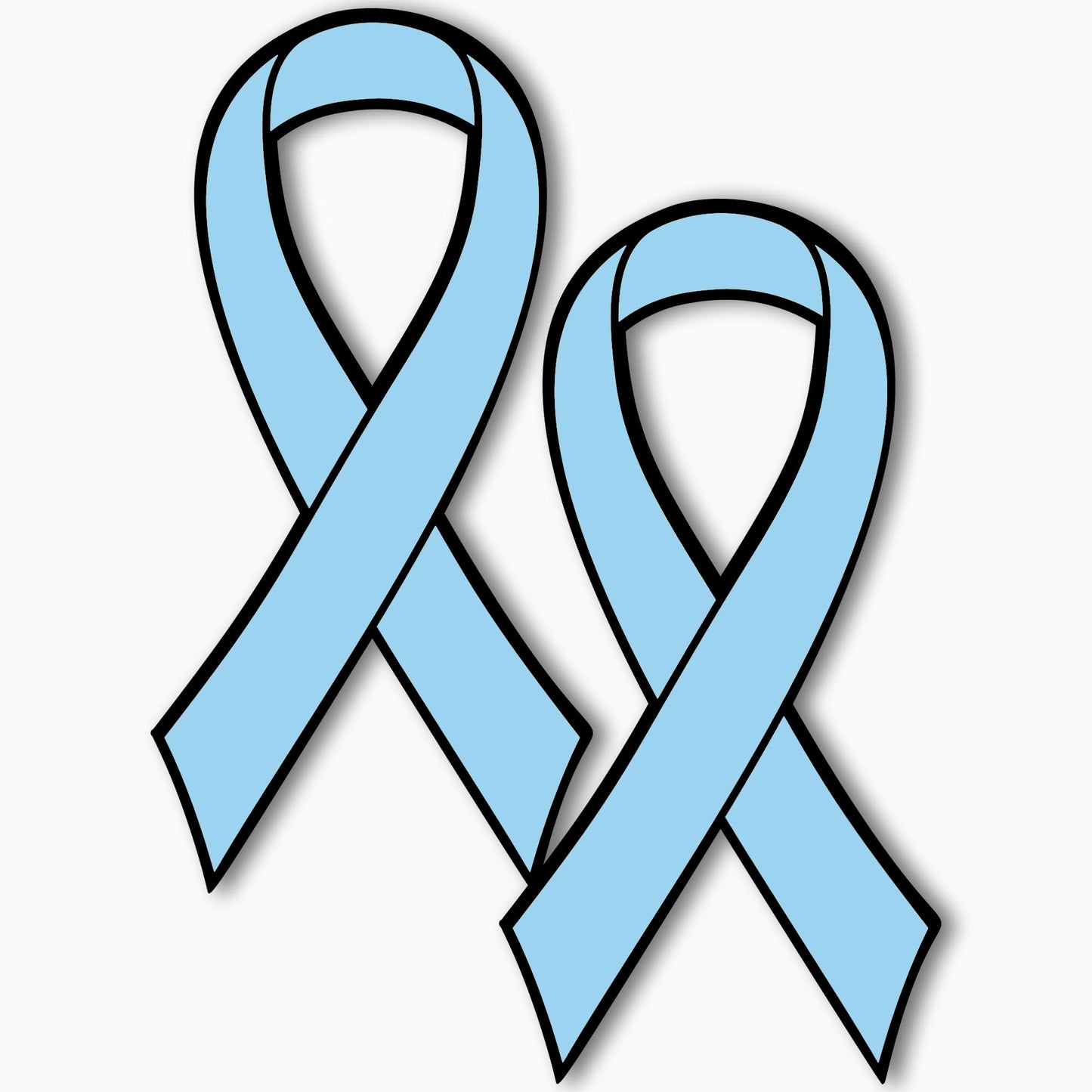 Magnet Me Up Support Prostate Cancer Awareness Aqua Ribbon Magnetic Decal, 3.5"x7" - 2 Pack, Automotive Magnet for Car Truck SUV, Inspirational Gift for Men, Crafted in USA