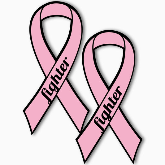 Magnet Me Up Support Breast Cancer Fighter Pink Ribbon Magnet Decal - 3.5"x7" - 2 Pack, Heavy-Duty Automotive Magnet for Car, Truck, SUV - Show Your Support and Encouragement, Made in USA