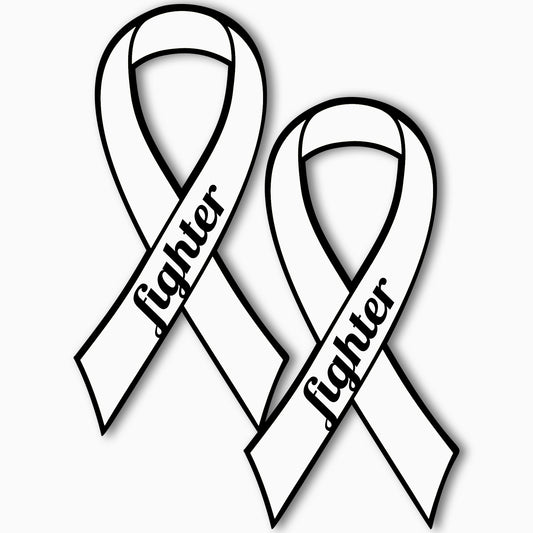 Magnet Me Up Support Lung Cancer Fighter White Ribbon Magnet Decal, 3.5"x7", Automotive Magnet for Car Truck SUV, Magnetic Surface, Support Loved Ones with Comforting Items, Crafted in USA