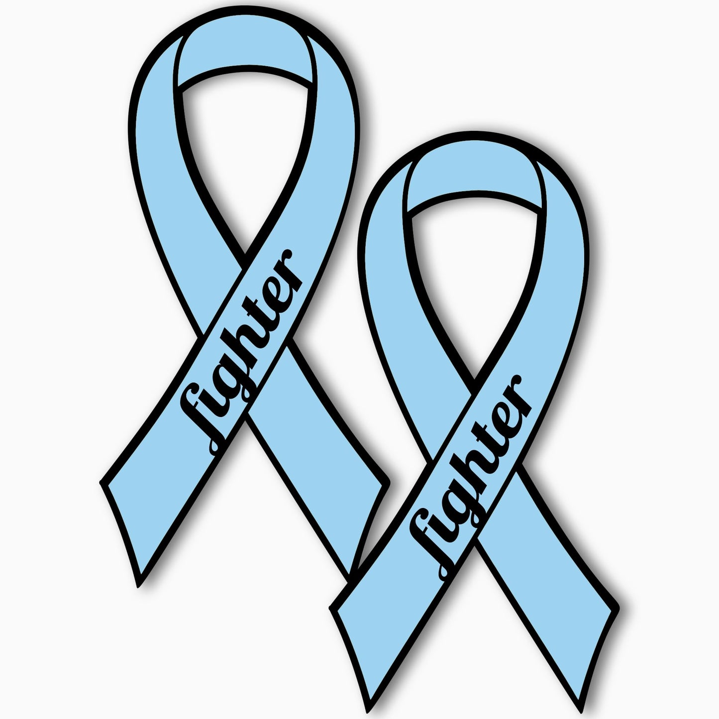 Magnet Me Up Support Prostate Cancer Fighter Aqua Ribbon Magnet Decal 3.5x7 Inches, 2 Pack Automotive Magnet for Car Truck SUV Any Magnetic Surface, Gift of Empathy Encourage Bravery Crafted in USA
