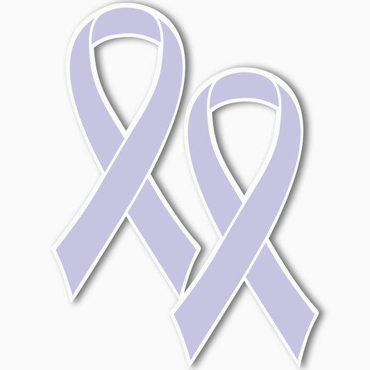 Magnet Me Up Support Esophageal and Stomach Cancer Awareness Periwinkle Ribbon Magnet Decal, 3.5x7 Inches, 2 Pack Magnet for Car Truck SUV, Showing Support or Fundraising, Crafted in USA