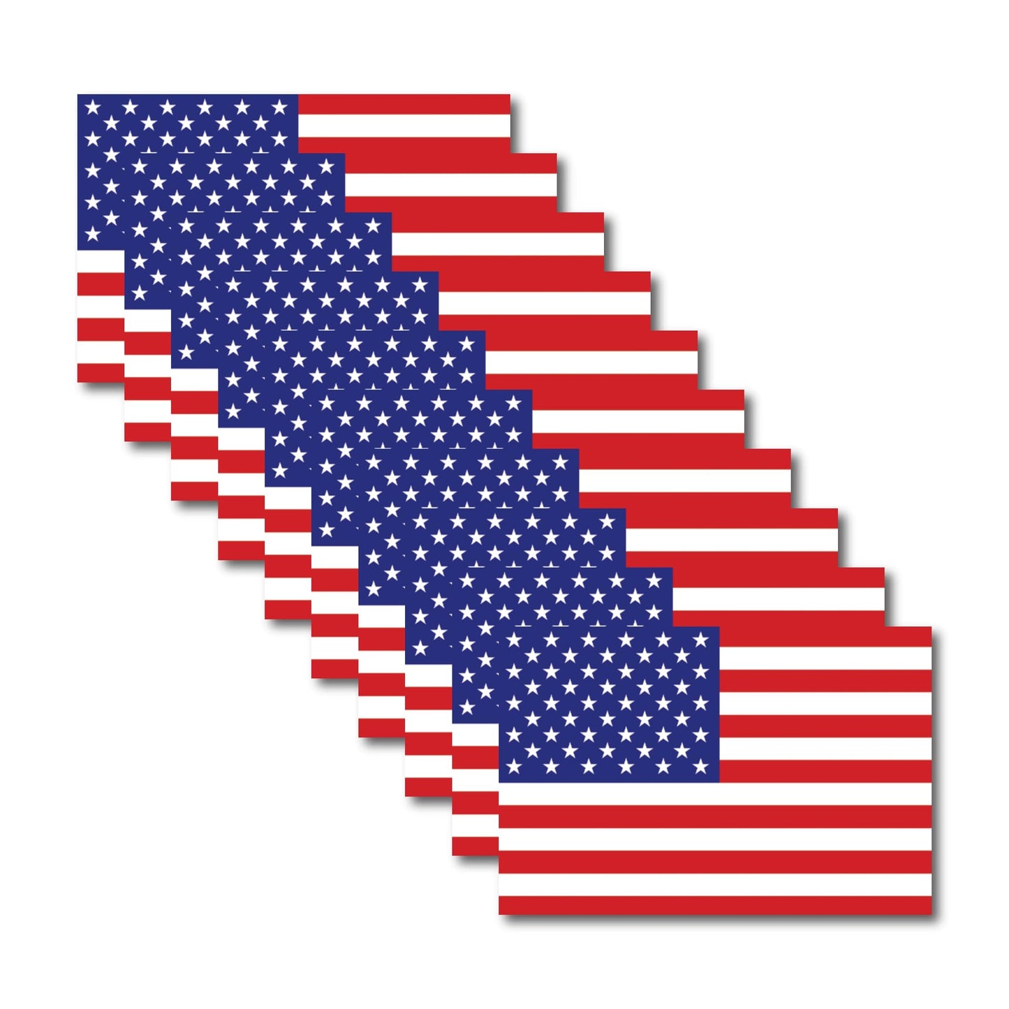Magnet Me Up American Flag Magnet Decal, 10 Pack, 4x6 Inch, Red, White, Blue, Heavy-Duty Magnets for Car, Truck, SUV or Any Magnetic Surface, Old Glory Vibes, Proudly Made in USA