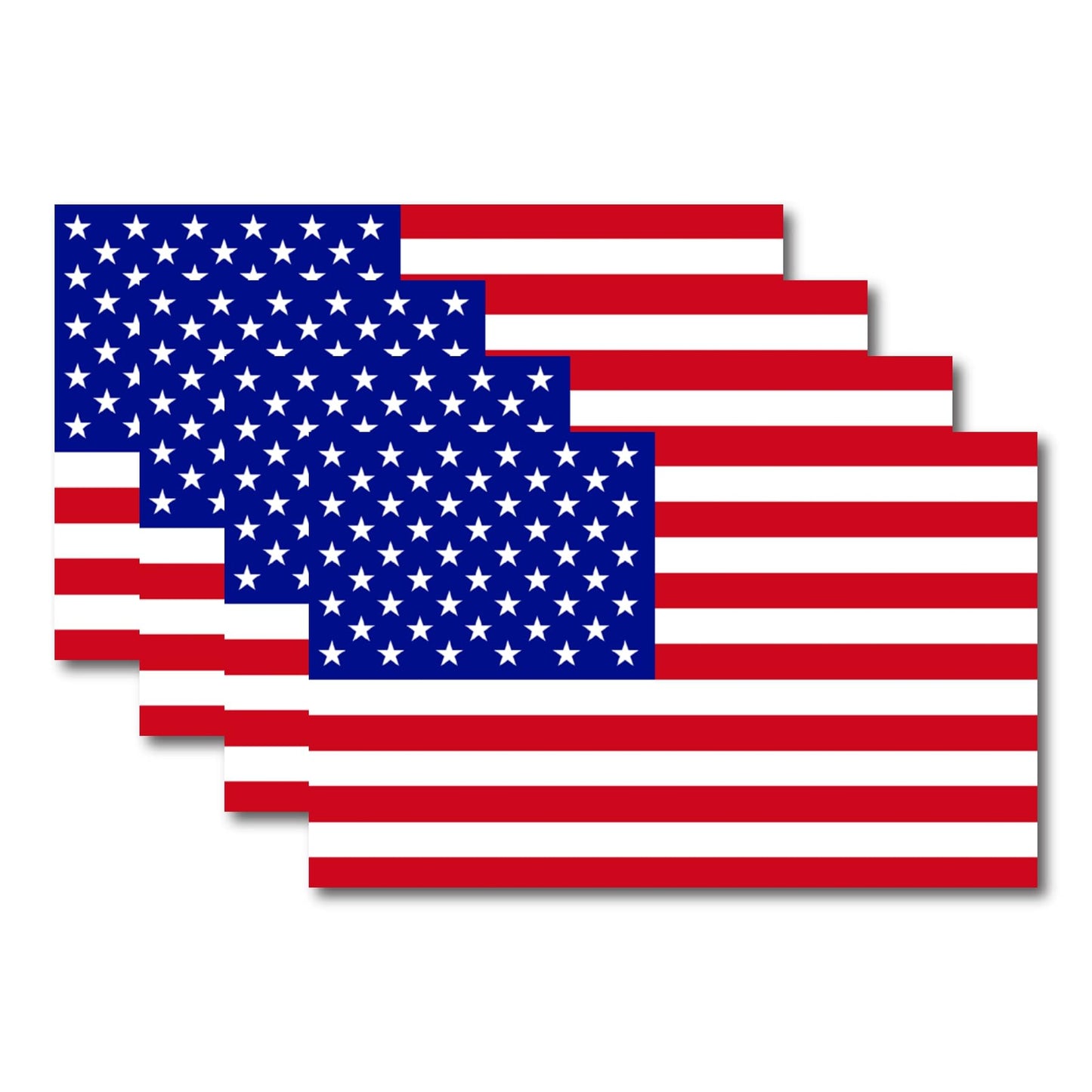Magnet Me Up American Flag Magnet Decal, 4 Pack, 5x8 Inch, Red, White, Blue, Heavy-Duty Magnets for Car, Truck, SUV or Any Magnetic Surface, Old Glory Vibes, Proudly Made in USA