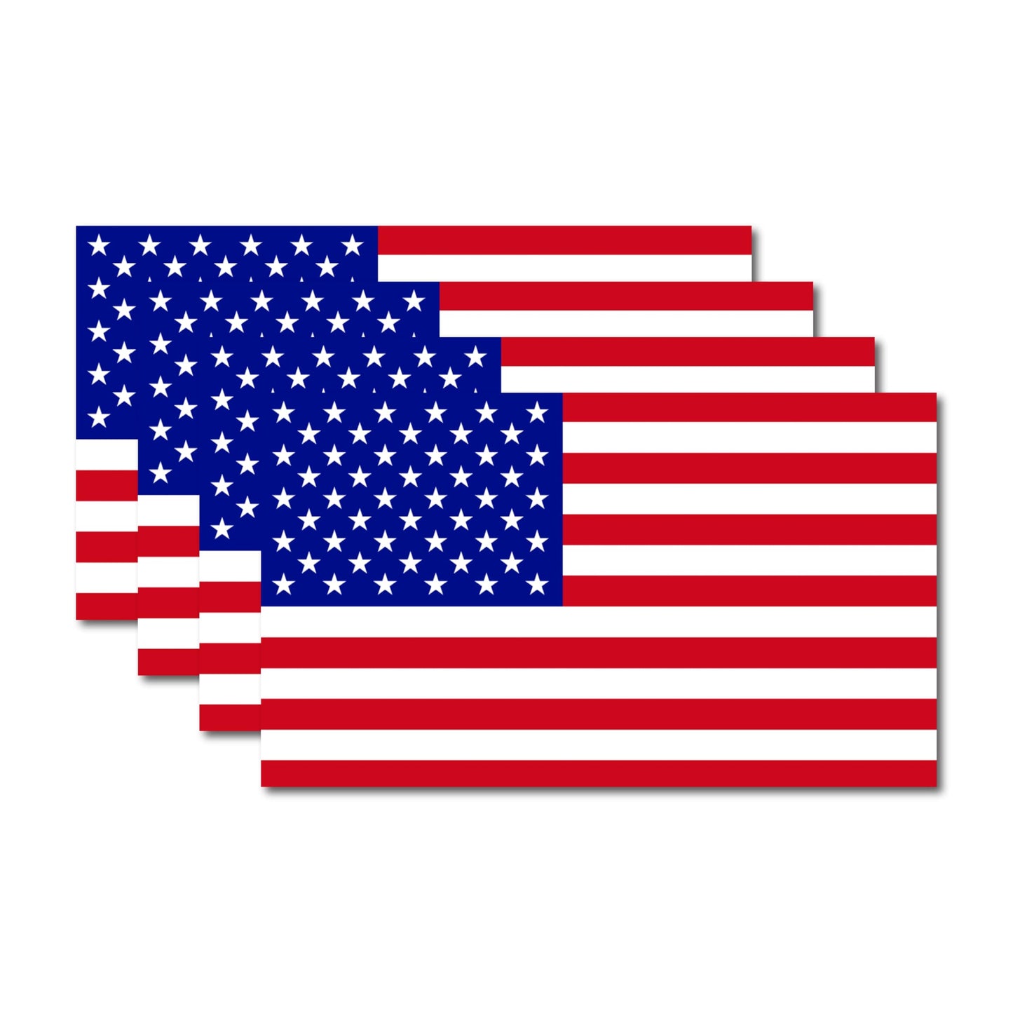 Magnet Me Up American Flag Magnet Decal, 4 Pack, 7x12 Inch, Red, White, Blue, Heavy-Duty Magnets for Car, Truck, SUV or Any Magnetic Surface, Old Glory Vibes, Proudly Made in USA