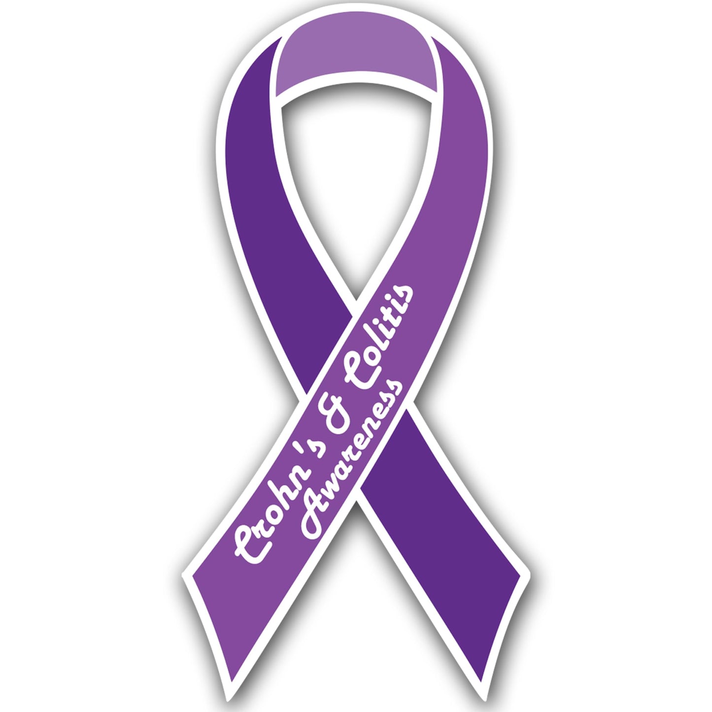 Magnet Me Up Crohn's and Colitis Awareness Ribbon Magnetic Decal for Cars, Trucks and SUVs, 3.5"x7" Purple Car Magnet, UV-Printed Heavy Duty Automotive Accessory Gifts, Vinyl, Crafted in USA