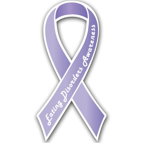 Magnet Me Up Eating Disorders Awareness Car Magnet, 3.5"x7" Lavender Ribbon Magnetic Decal for Car Truck SUV, Eating Disorder Recovery Support Heavy Duty Accessory, UV Printed Vinyl, Crafted in USA