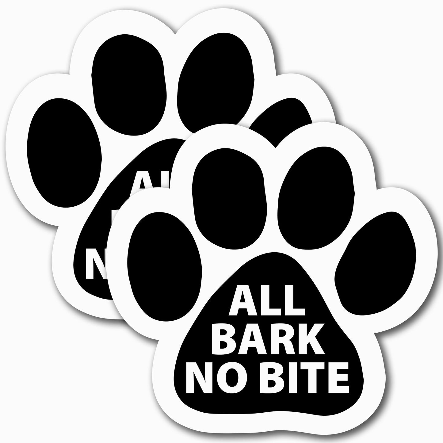 Magnet Me Up All Bark No Bite Magnet Decal, 5 Inch, 2 Pack, Heavy Duty Automotive Accessory, Magnet for Cars, Trucks and SUVs, Full Color UV Printed, Vinyl, Crafted in USA