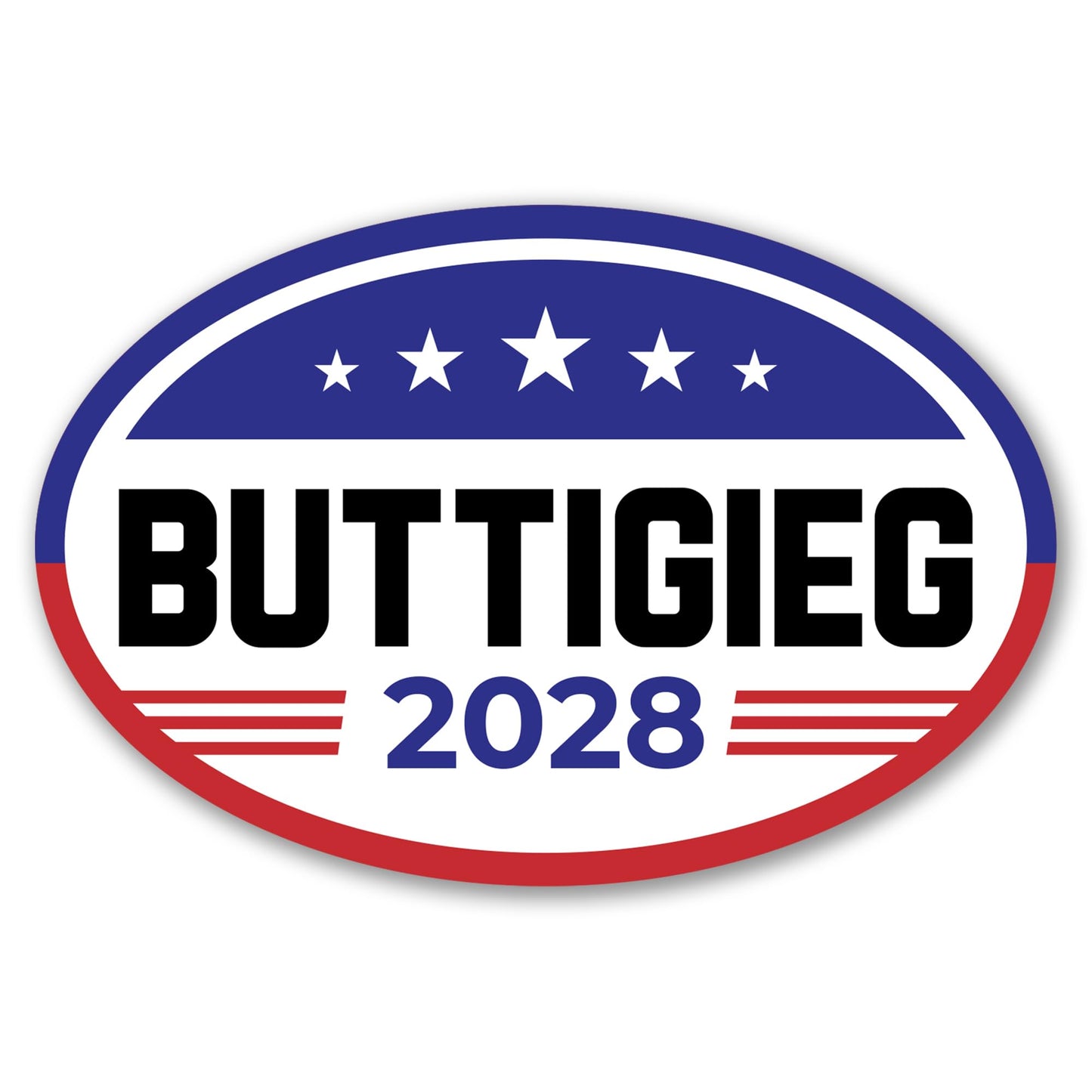 Magnet Me Up Pete Buttigieg Democrat Supporter Car Magnet, 4”x6” American Flag Oval Political Campaign Vehicle Magnet, Weatherproof UV Printed Bumper Magnet for Truck SUV Car, Made in USA