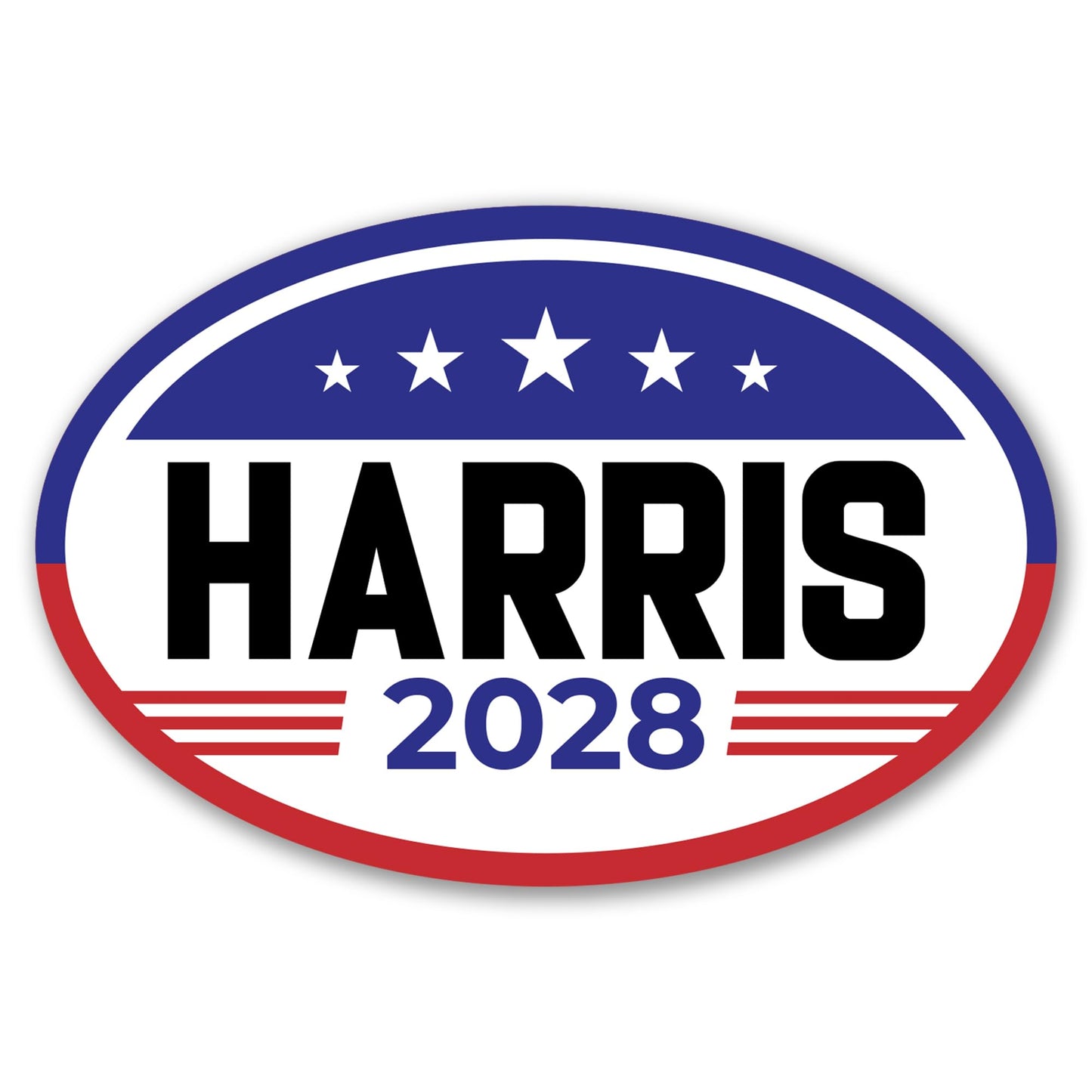 Magnet Me Up Kamala Harris Democrat Supporter Car Magnet 4"x6" American Flag Oval Political Campaign Bumper Magnetic Decal for Cars, Trucks and SUVs, UV Printed, Crafted in USA