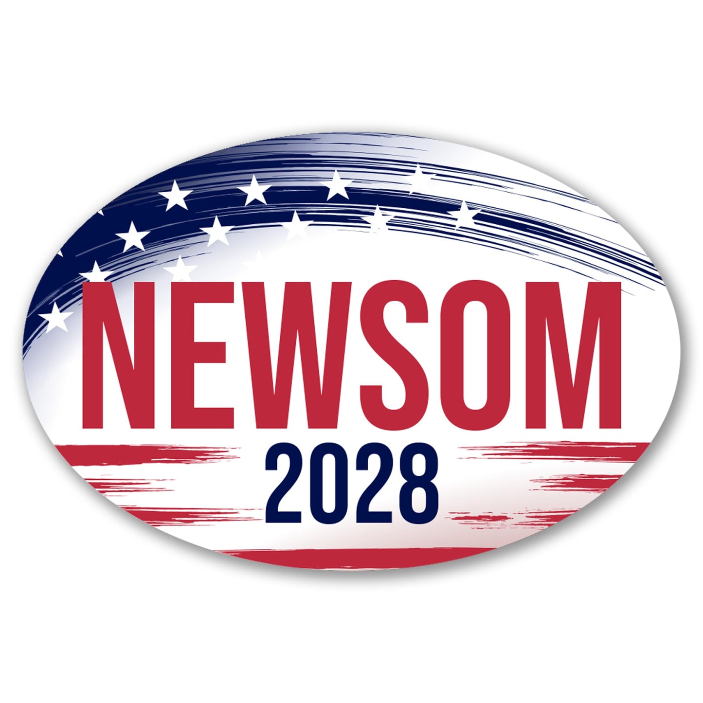 Magnet Me Up Gavin Newsom Democrat Supporter Car Magnet 4"x6" Brush Stroke Oval Political Campaign Magnetic Decal for Cars, Trucks and SUVs, Bumper Accessory UV Printed, Crafted in USA
