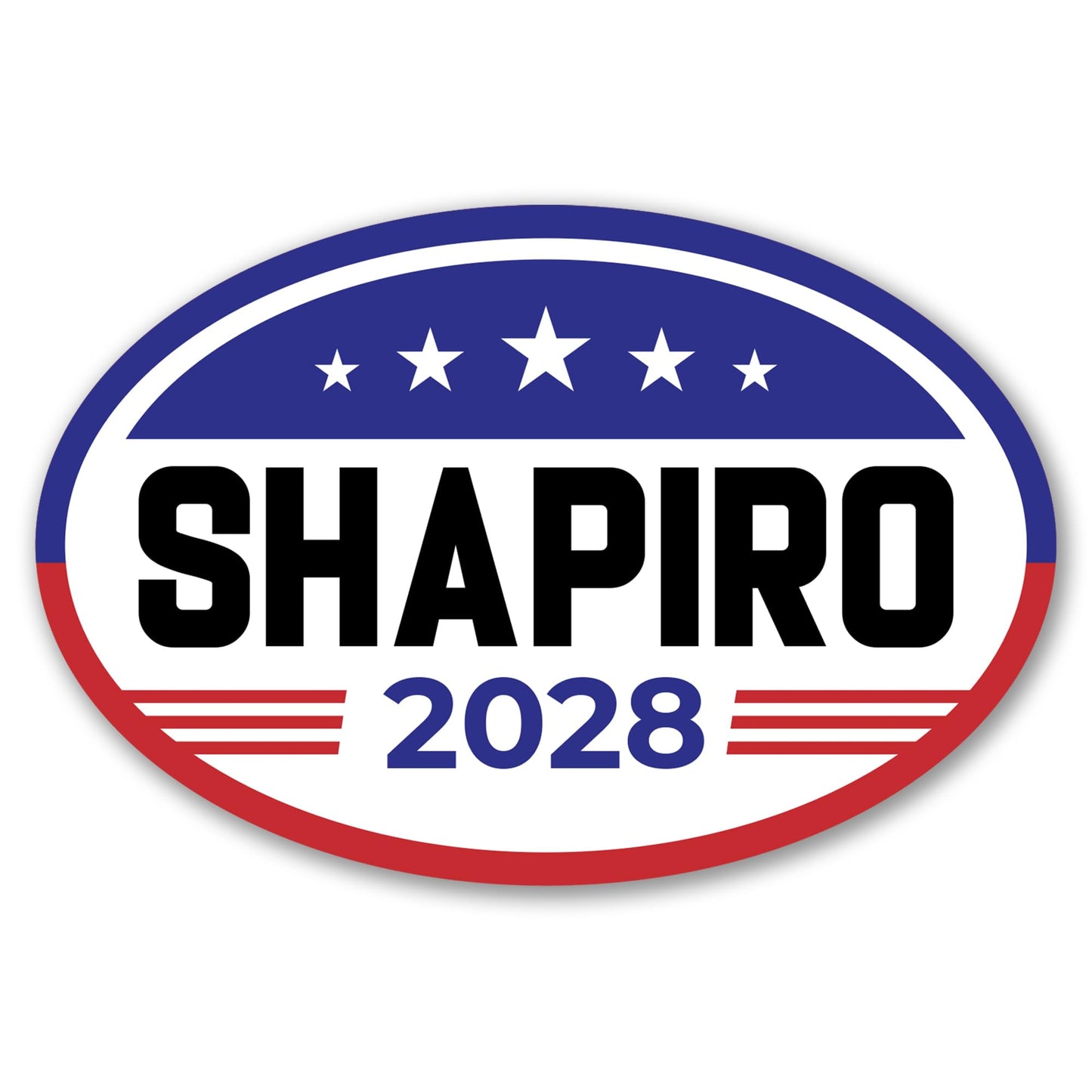 Magnet Me Up Josh Shapiro Democrat Supporter Car Magnet 4"x6" American Flag Oval Political Campaign Magnetic Decal for Car, Truck, SUV, Election Bumper Accessory, UV Printed, Crafted in USA