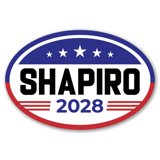 Magnet Me Up Josh Shapiro Democrat Supporter Car Magnet 4"x6" American Flag Oval Political Campaign Magnetic Decal for Car, Truck, SUV, Election Bumper Accessory, UV Printed, Crafted in USA