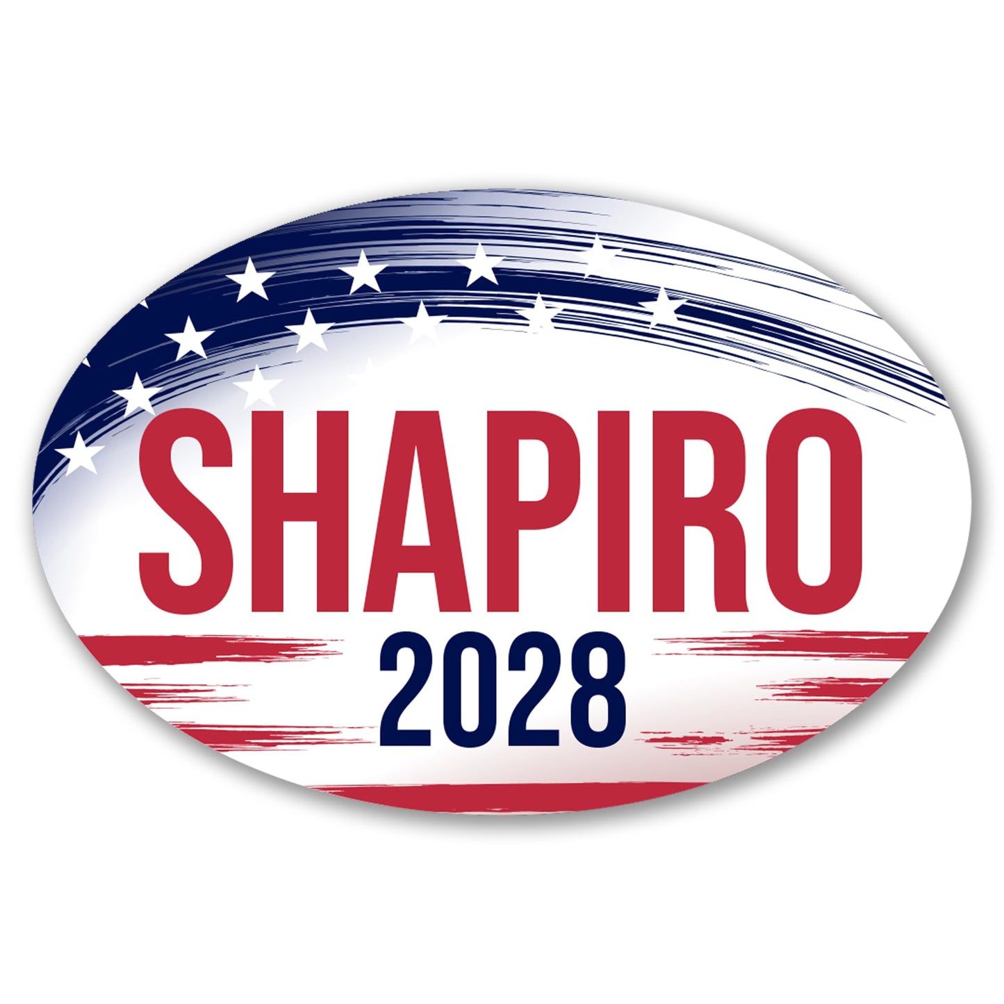 Magnet Me Up Josh Shapiro Democrat Supporter Car Magnet 4"x6" Brush Stroke Oval Political Campaign Magnetic Decal for Car, Truck, SUV, Election Bumper Accessory, UV Printed, Crafted in USA