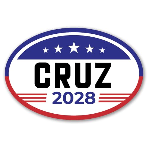 Magnet Me Up Ted Cruz Republican Supporter Car Magnet 4"x6" American Flag Oval Magnetic Decal for Cars, Trucks & SUVs, Republican Election Campaign Bumper Accessory UV Printed, Crafted in USA