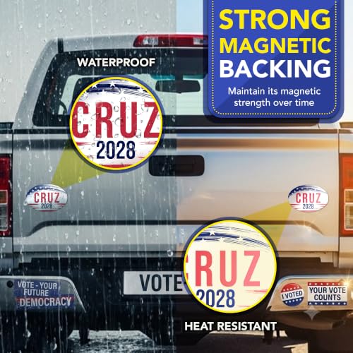 Magnet Me Up Ted Cruz Republican Supporter Car Magnet 4"x6" Brush Stroke Oval Magnetic Decal for Cars, Trucks & SUVs, Republican Election Campaign Bumper Accessory UV Printed, Crafted in USA