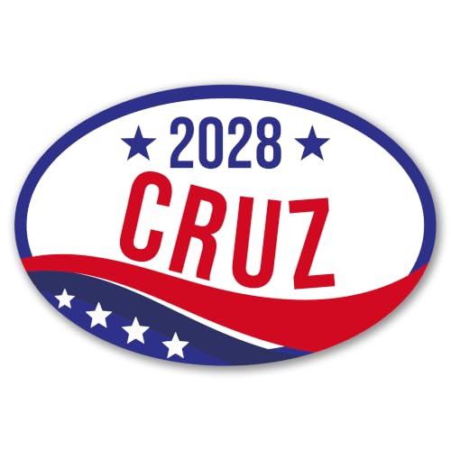 Magnet Me Up Ted Cruz Republican Supporter Car Magnet 4"x6" Patriotic Wave Oval Magnetic Decal for Cars, Trucks & SUVs, Republican Election Campaign Bumper Accessory UV Printed, Crafted in USA