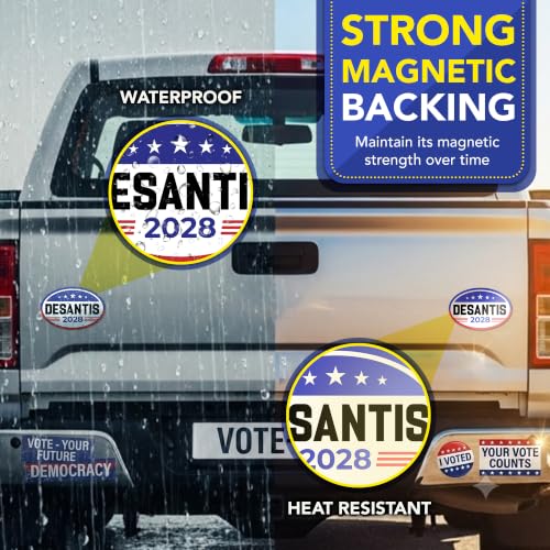 Magnet Me Up Ron Desantis Republican Supporter Car Magnet 4"x6" American Flag Oval Magnetic Decal for Car Truck SUV, Republican Election Campaign Bumper Accessory, UV Printed, Crafted in the USA