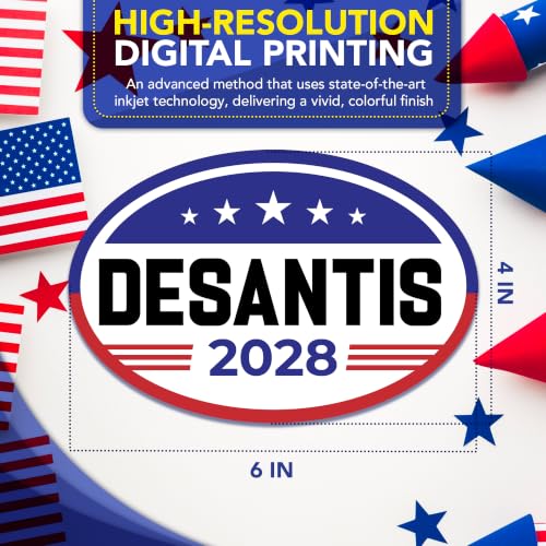 Magnet Me Up Ron Desantis Republican Supporter Car Magnet 4"x6" American Flag Oval Magnetic Decal for Car Truck SUV, Republican Election Campaign Bumper Accessory, UV Printed, Crafted in the USA