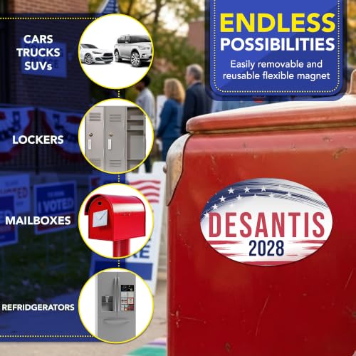 Magnet Me Up Ron Desantis Republican Supporter Car Magnet 4"x6" Brush Stroke Oval Magnetic Decal for Car Truck SUV, Republican Election Campaign Bumper Accessory, UV Printed, Crafted in the USA