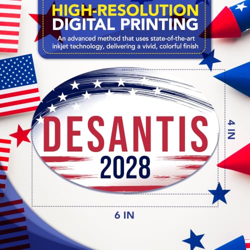 Magnet Me Up Ron Desantis Republican Supporter Car Magnet 4"x6" Brush Stroke Oval Magnetic Decal for Car Truck SUV, Republican Election Campaign Bumper Accessory, UV Printed, Crafted in the USA