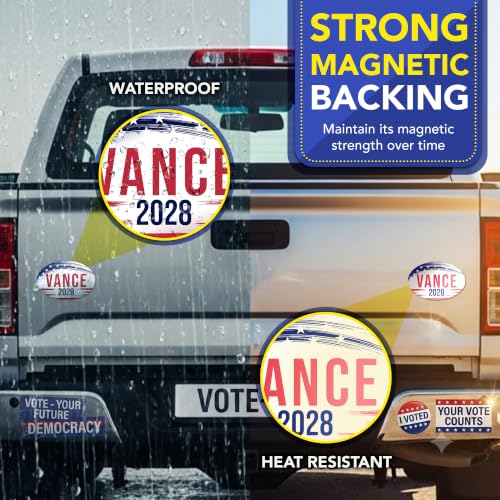 Magnet Me Up J.D. Vance Republican Supporter Car Magnet 4"x6" Brush Stroke Oval Magnetic Decal for Car, Truck SUV, Republican Election Campaign Bumper Accessory, UV Printed, Crafted in the USA