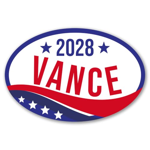 Magnet Me Up J.D. Vance Republican Supporter Car Magnet 4"x6" Patriotic Wave Oval Magnetic Decal for Car, Truck SUV, Republican Election Campaign Bumper Accessory, UV Printed, Crafted in the USA