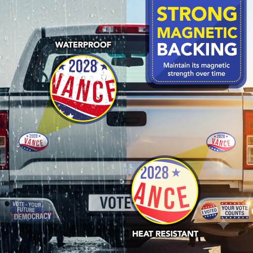 Magnet Me Up J.D. Vance Republican Supporter Car Magnet 4"x6" Patriotic Wave Oval Magnetic Decal for Car, Truck SUV, Republican Election Campaign Bumper Accessory, UV Printed, Crafted in the USA