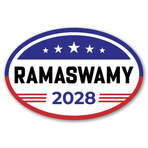 Magnet Me Up Vivek Ramaswamy Republican Supporter Car Magnet 4"x6" American Flag Oval Magnetic Decal for Car Truck SUV, Republican Election Campaign Bumper Accessory, UV Printed, Crafted in the USA