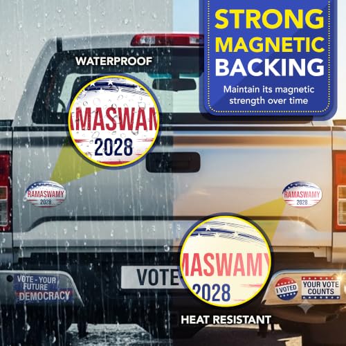 Magnet Me Up Vivek Ramaswamy Republican Supporter Car Magnet 4"x6" Brush Stroke Oval Magnetic Decal for Car Truck SUV, Republican Election Campaign Bumper Accessory, UV Printed, Crafted in the USA
