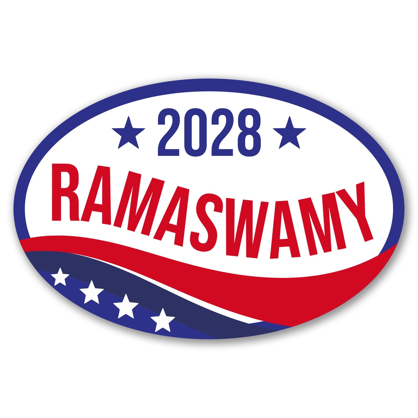 Magnet Me Up Vivek Ramaswamy Republican Supporter Car Magnet 4"x6" Patriotic Wave Oval Magnetic Decal for Car Truck SUV, Republican Election Campaign Bumper Accessory, UV Printed, Crafted in the USA