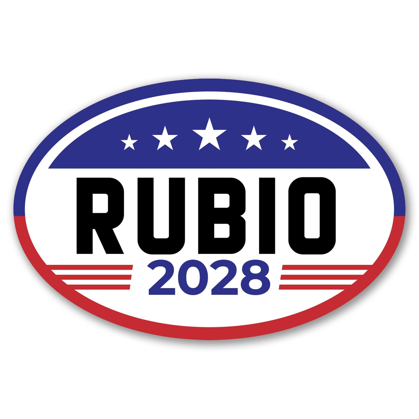 Magnet Me Up Marco Rubio Republican Supporter Car Magnet 4"x6" American Flag Oval Magnetic Decal, Political Election Accessory for Cars, Trucks and SUVs, UV Printed, Vinyl, Crafted in the USA