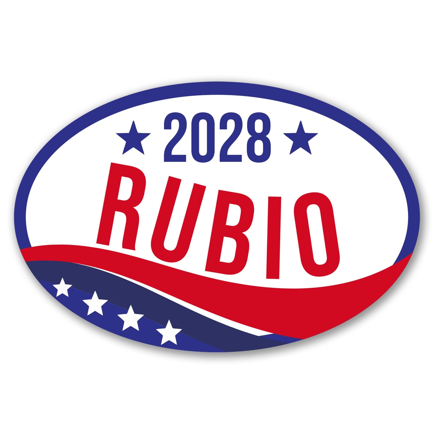 Magnet Me Up Marco Rubio Republican Supporter Car Magnet 4"x6" Patriotic Wave Oval Magnetic Decal, Political Election Accessory for Cars, Trucks and SUVs, UV Printed, Vinyl, Crafted in the USA