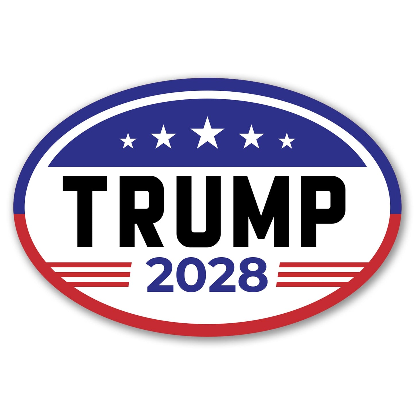 Magnet Me Up Donald Trump Republican Supporter Car Magnet 4"x6" American Flag Oval Magnetic Decal, Political Election, Bumper Accessory for Cars, Trucks and SUVs, UV Printed, Crafted in the USA