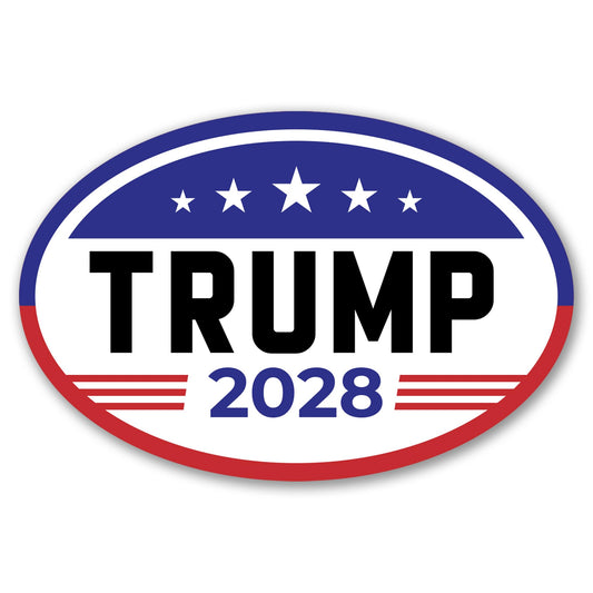 Magnet Me Up Donald Trump Republican Supporter Car Magnet 4"x6" American Flag Oval Magnetic Decal, Political Election, Bumper Accessory for Cars, Trucks and SUVs, UV Printed, Crafted in the USA