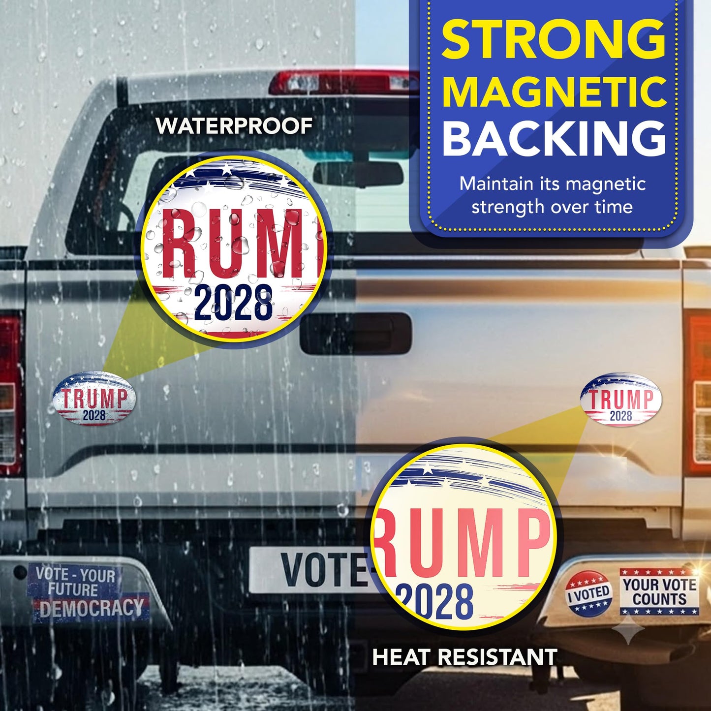 Magnet Me Up Donald Trump Republican Supporter Car Magnet 4"x6" Brush Stroke Oval Magnetic Decal, Political Election, Bumper Accessory for Cars, Trucks and SUVs, UV Printed, Crafted in the USA