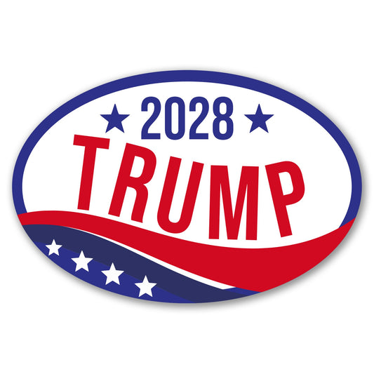 Magnet Me Up Donald Trump Republican Supporter Car Magnet 4"x6" Patriotic Wave Oval Magnetic Decal, Political Election, Bumper Accessory for Cars, Trucks and SUVs, UV Printed, Crafted in the USA