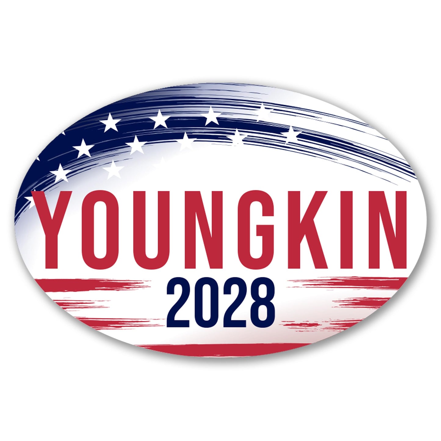 Magnet Me Up Glenn Youngkin Republican Supporter Car Magnet 4"x6" Brush Stroke Oval Magnetic Decal, Political Election Bumper Accessory for Cars, Trucks, SUVs, UV Printed, Crafted in the USA