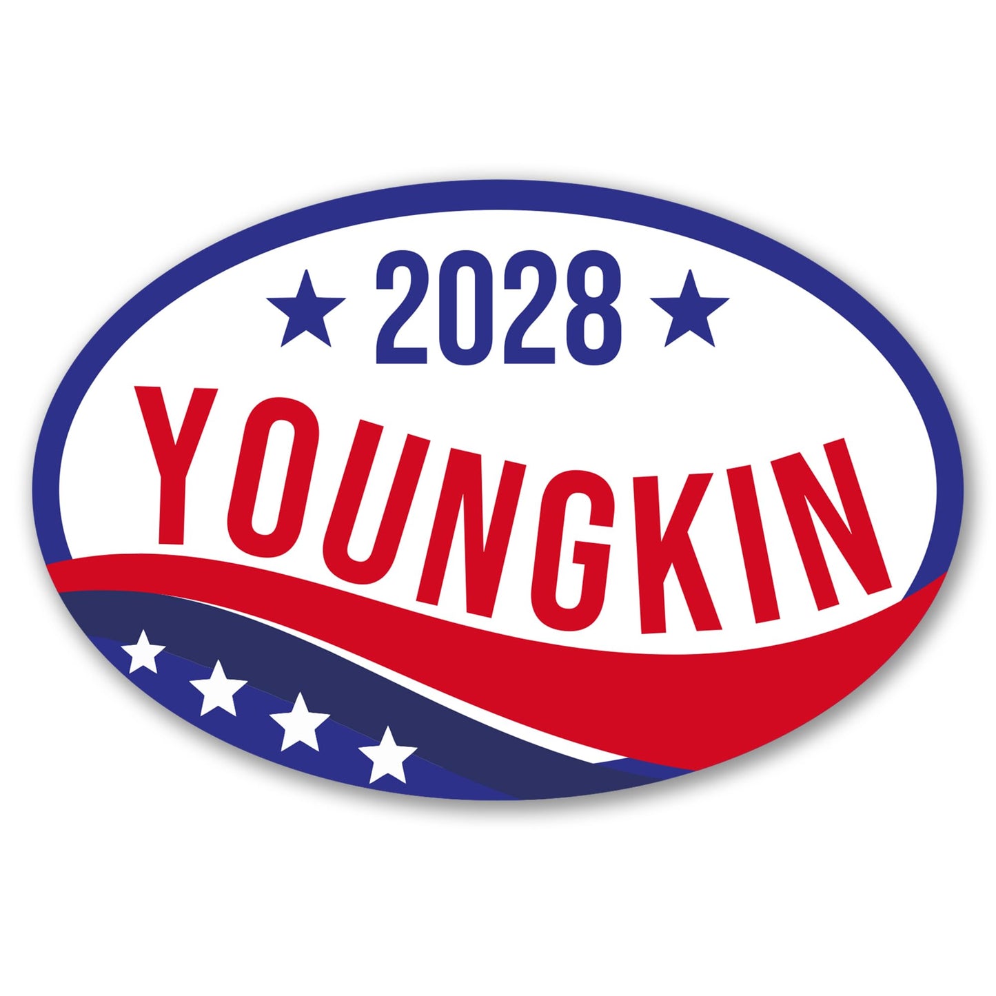 Magnet Me Up Glenn Youngkin Republican Supporter Car Magnet 4"x6" Patriotic Wave Oval Magnetic Decal, Political Election Bumper Accessory for Cars, Trucks, SUVs, UV Printed, Crafted in the USA