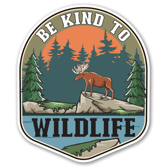 Magnet Me Up Be Kind to Wildlife Car Magnet - 4.2"x 5" Cute Animal Magnetic Decal for Cars, Trucks and SUVs, Heavy Duty Automotive Bumper Accessory, Weatherproof UV Printed, Crafted in the USA