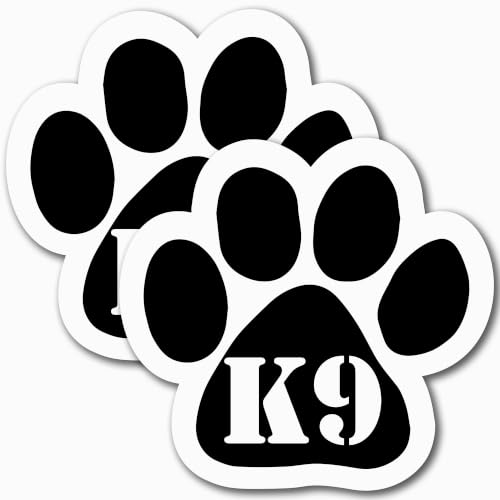 Magnet Me Up K9 Pawprint Magnet Decal, 5 Inch, 2 Pack, Heavy Duty Automotive Magnet for Car Truck SUV